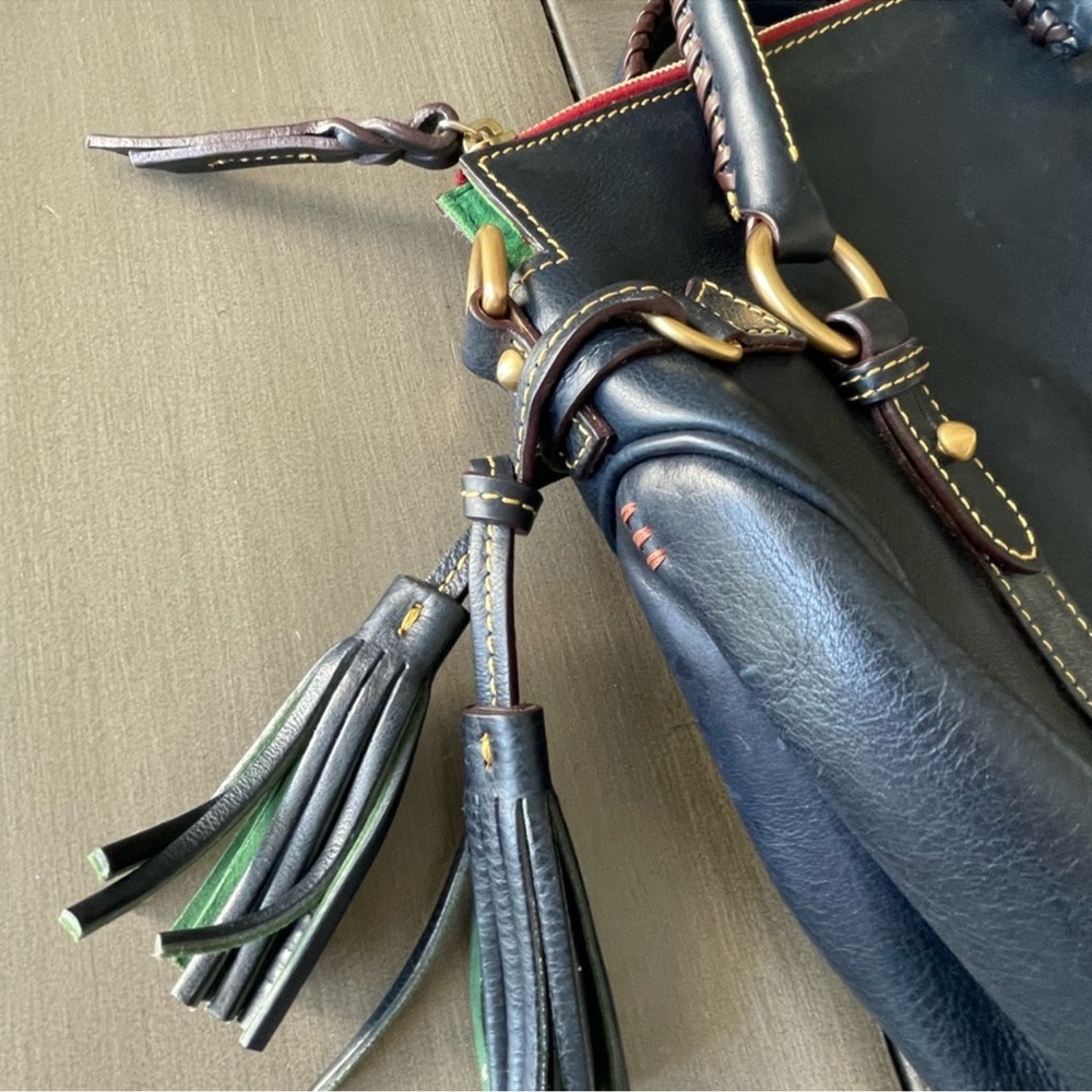 Dooney & Bourke Navy Blue Florentine Satchel (Mini) - Picture 7 of 16
